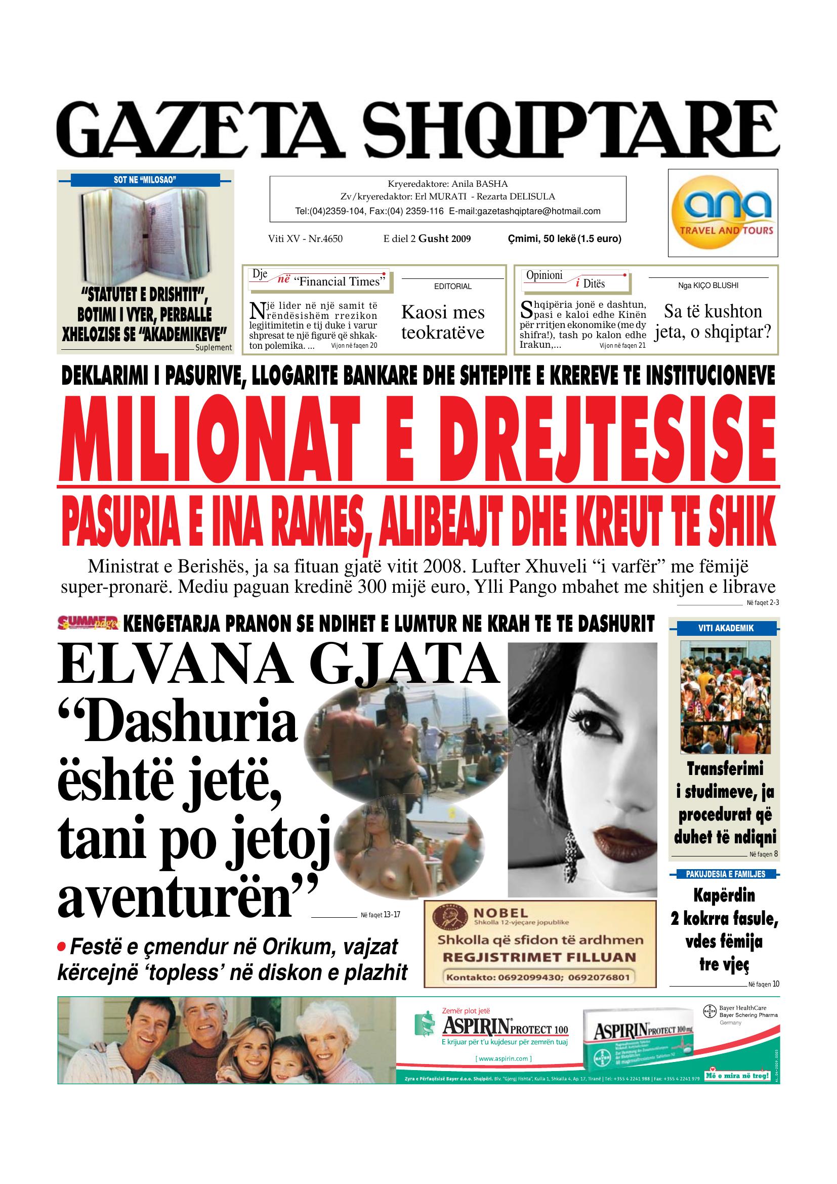 Gazeta Shqiptare 2009-08-02